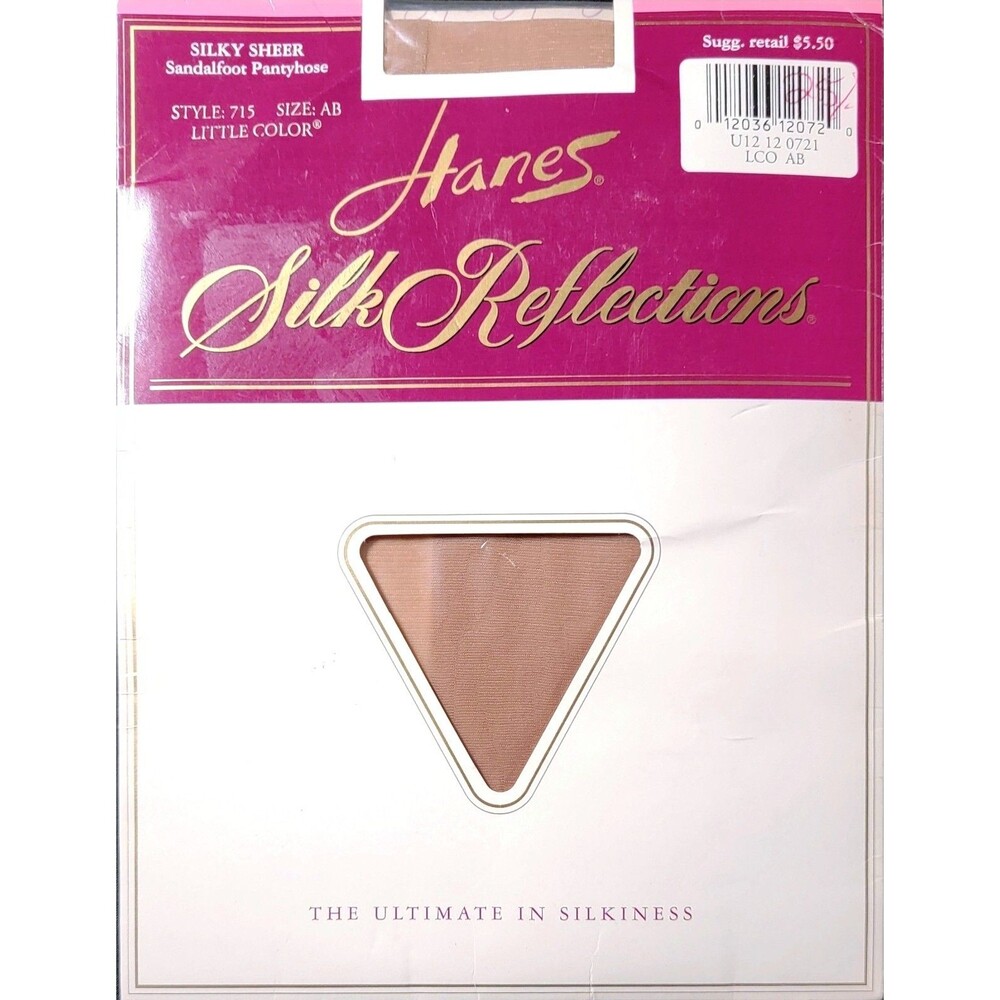 Hanes Silk Reflections Collection Sandalfoot Style 715 Size AB Little Color